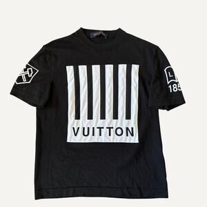 Size L - Louis Vuitton 19AW Men's Knit Globe Logo T-Shirt